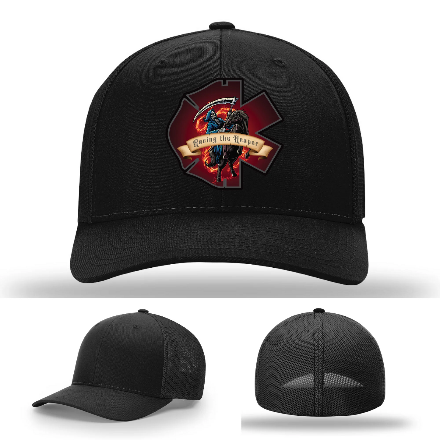 Fire and EMS Reaper Leather Patch Hat