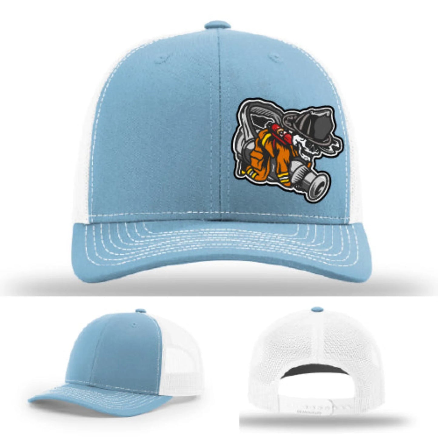 Straight Stream Psycho Firefighter Leather Patch Hat