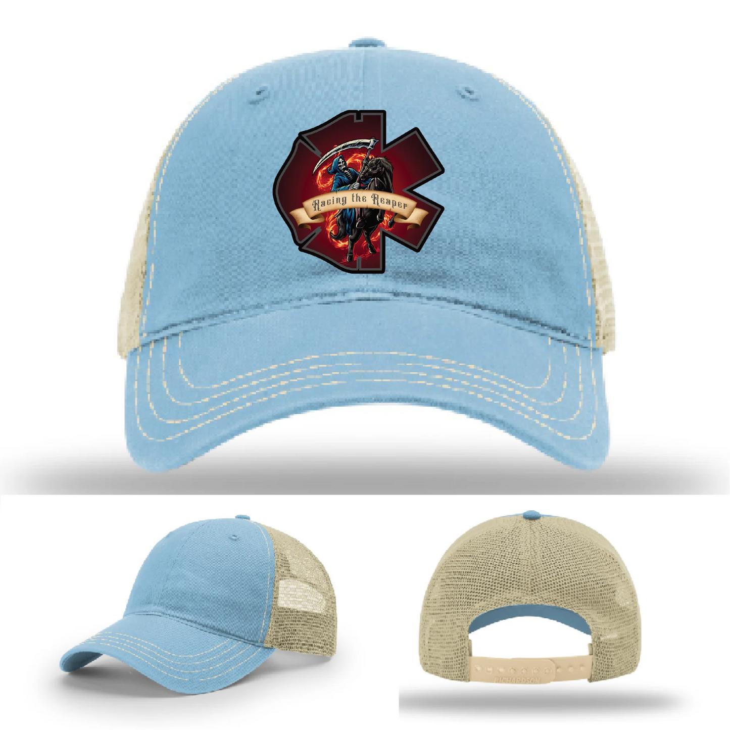 Fire and EMS Reaper Leather Patch Hat