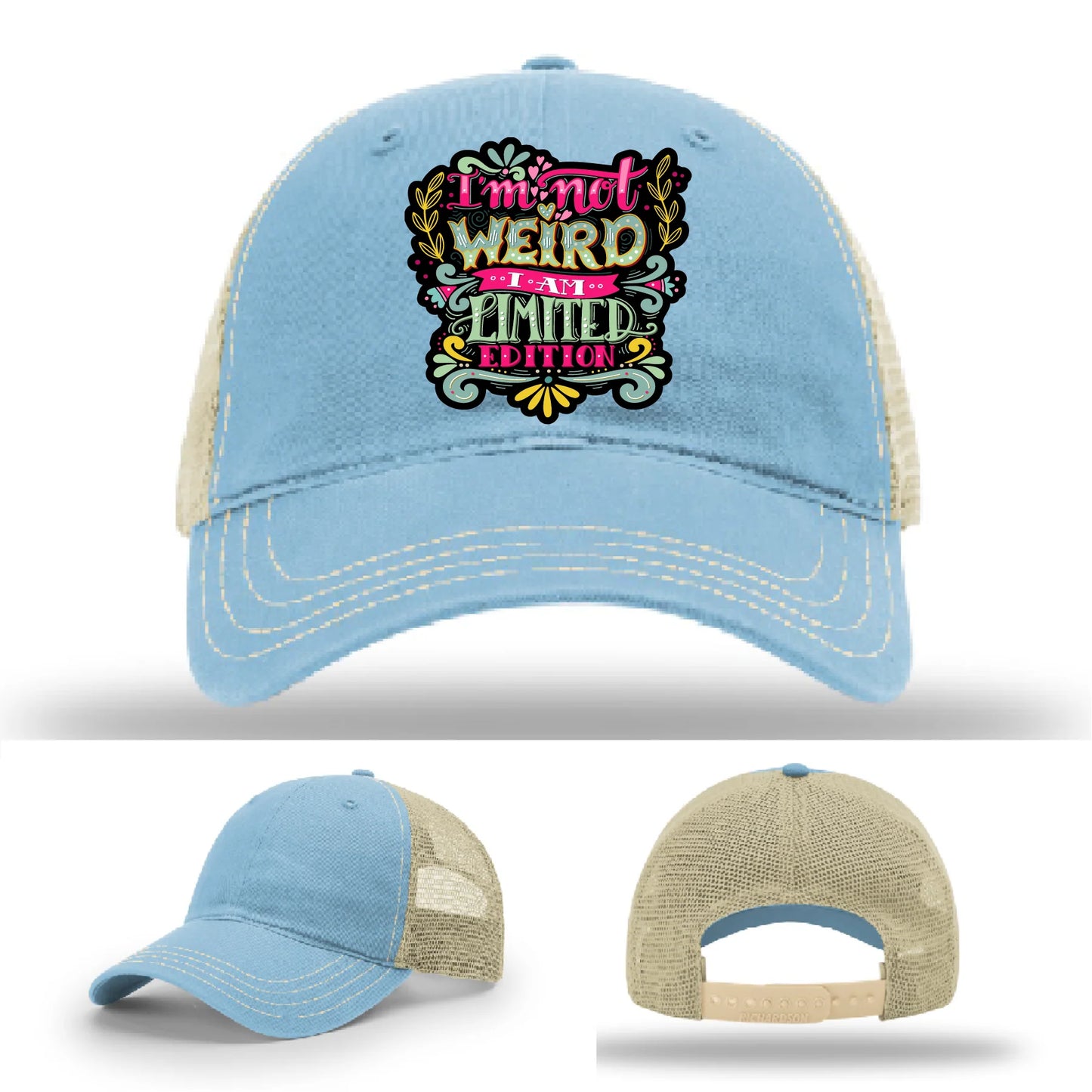 I’m Not Weird Leather Patch Hat