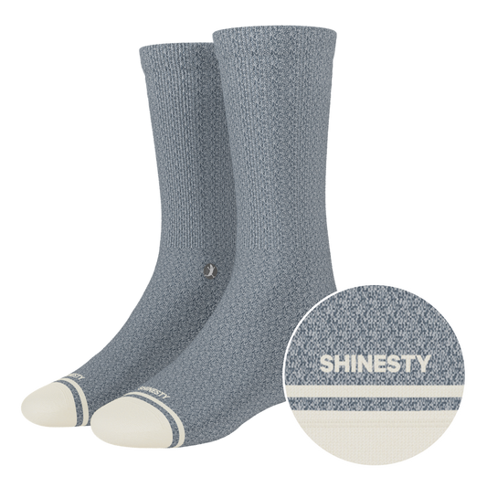 The Asteroid | Blue Marl Heel Hammock™ Crew Socks