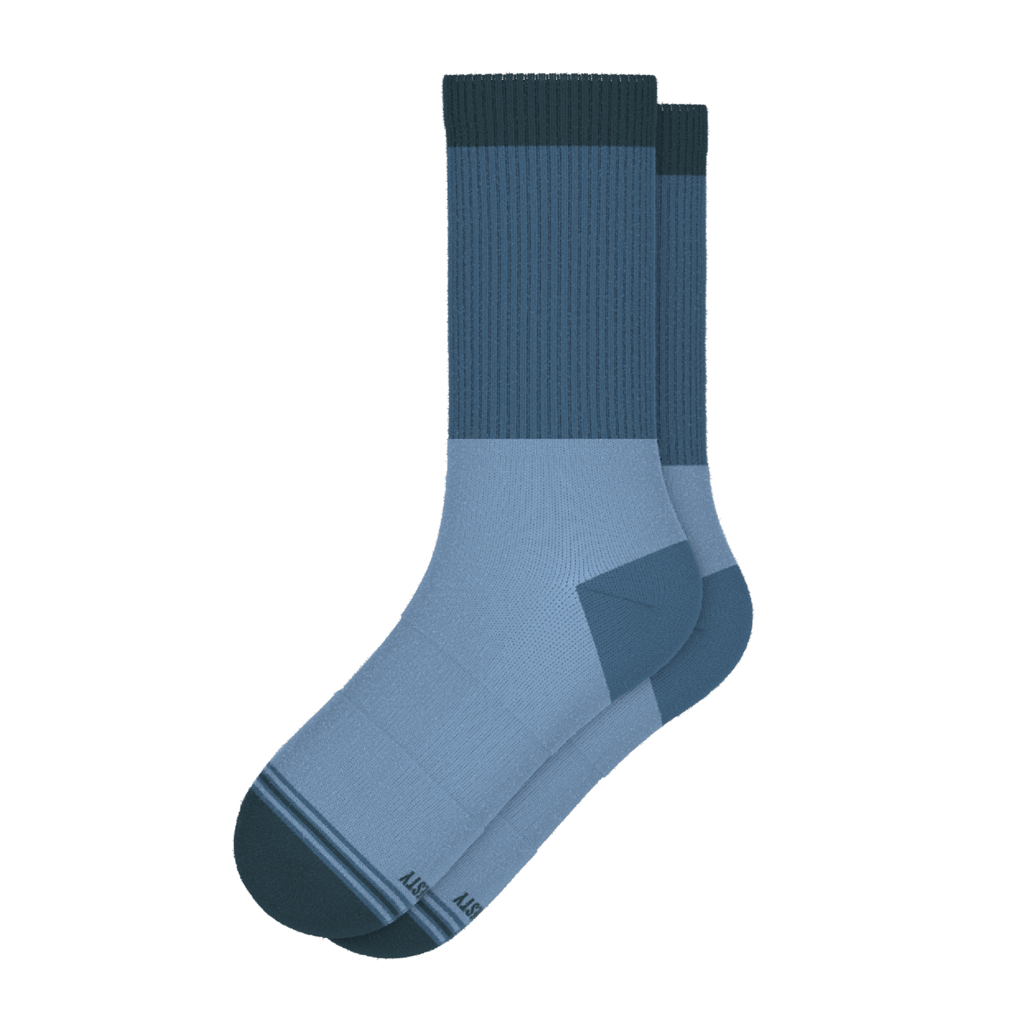 The Atlantic | Blue Color Block Heel Hammock™ Crew Socks