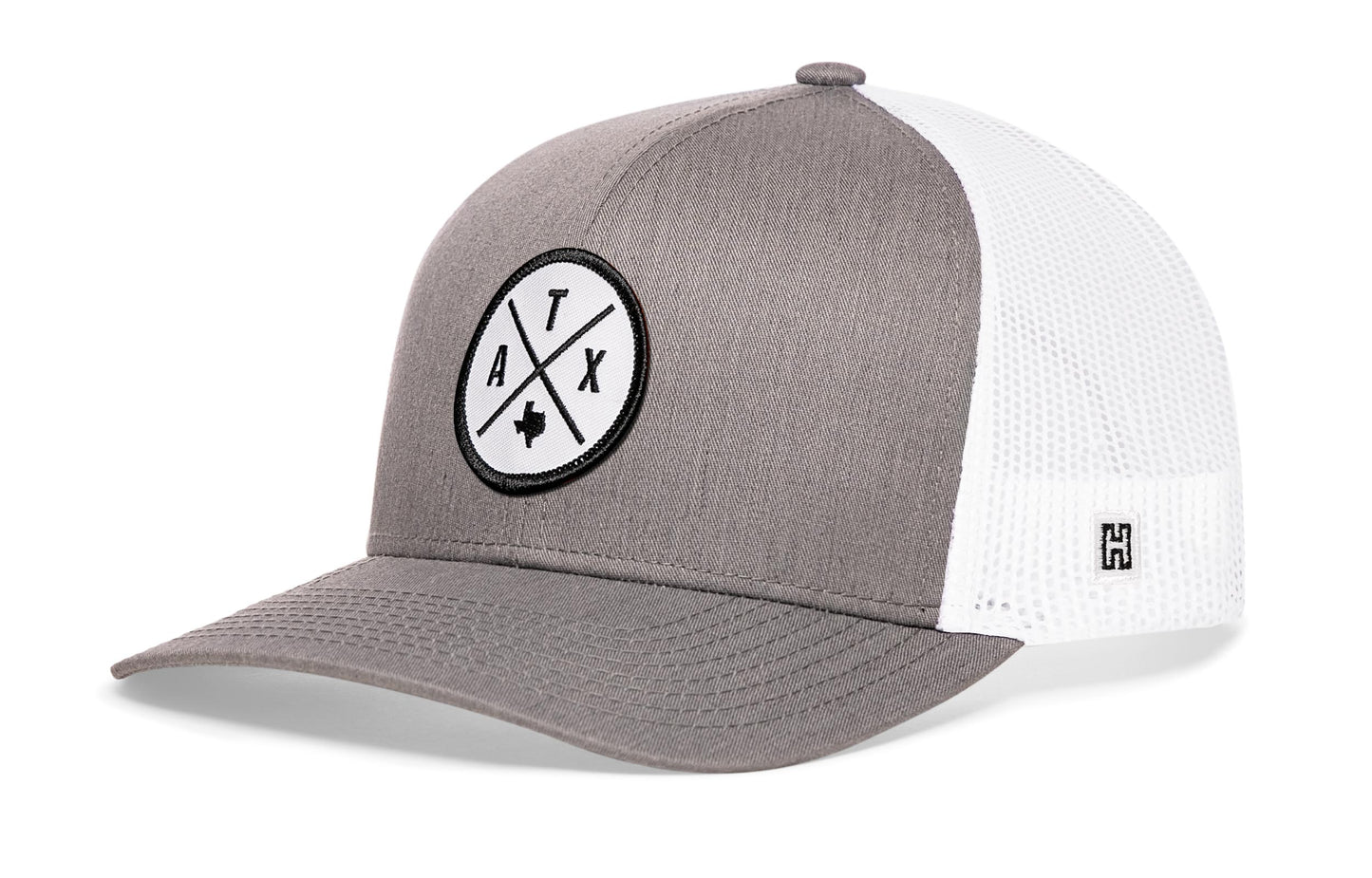 Austin Trucker Hat  |  Gray-White ATX X Snapback