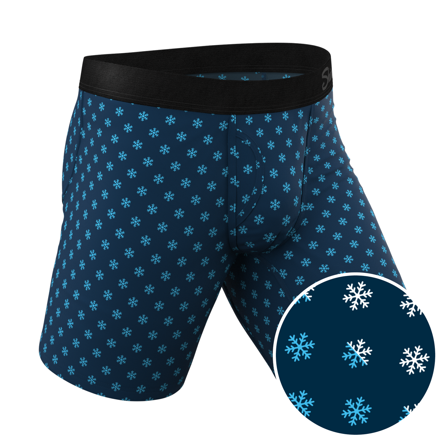 The Avalanche | Color Changing Snowflake Long Leg Ball Hammock® Pouch Underwear With Fly