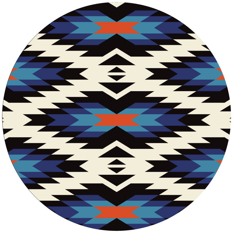 Aztec Serape Geometric Pattern Spare Tire Cover for Jeep, RV, Bronco, Camper, Van, Etc