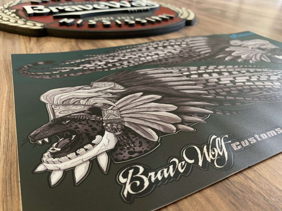 Azteca - Indian Scout - Black & White
