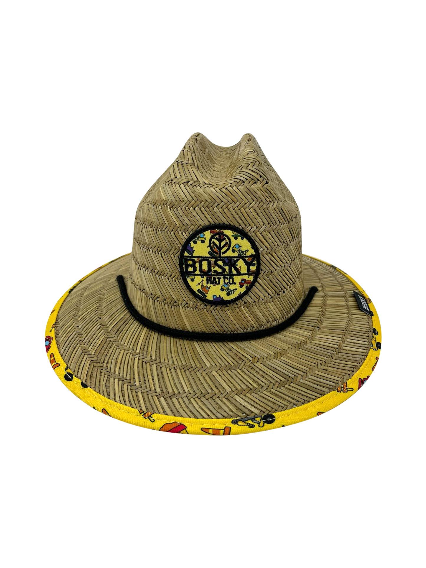 Kids Construction Hardhat Yellow Straw Lifeguard Hat