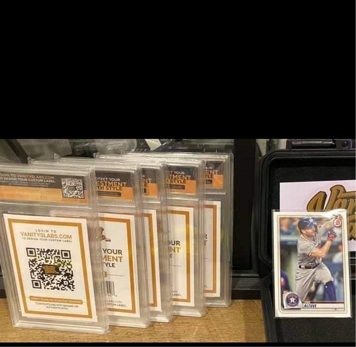 Vanity Slabs 5 Pack Bundle for Standard 35pt Trading Cards includes Free Random Mystery Card