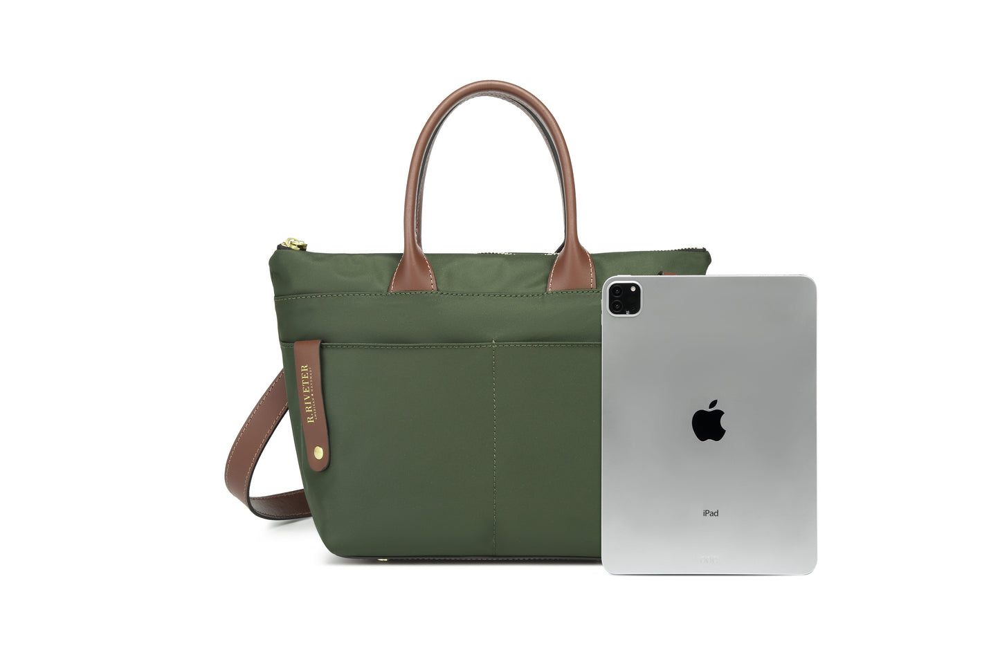 Dot | Fatigue Nylon + Brown Leather