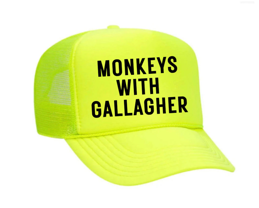 Monkeys With Gallagher Trucker Hat