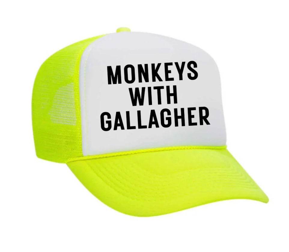 Monkeys With Gallagher Trucker Hat