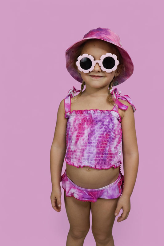 CANDY CLOUDS DREAM SMOCKED TWO PIECE SWIM SUIT