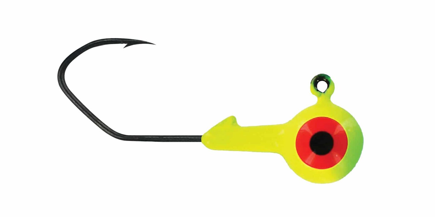 Cam's 30ct.  Honey Chartreuse (1/16 #2 Nasty Bend Hook) Life Like Double Paint Jig Head