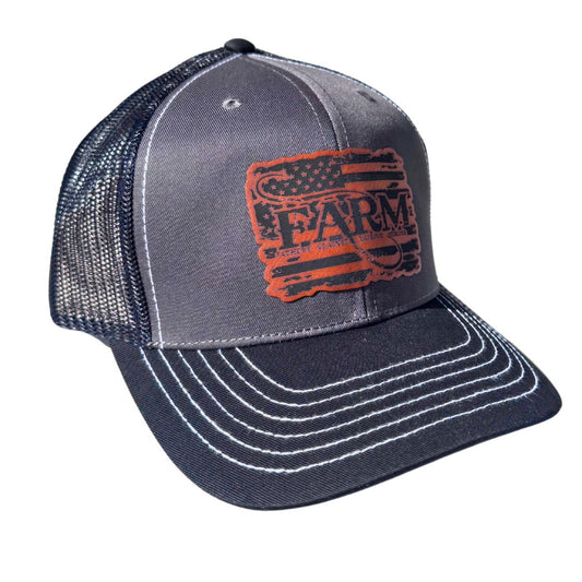 Flag Patch Hat - Black/Charcoal/Black