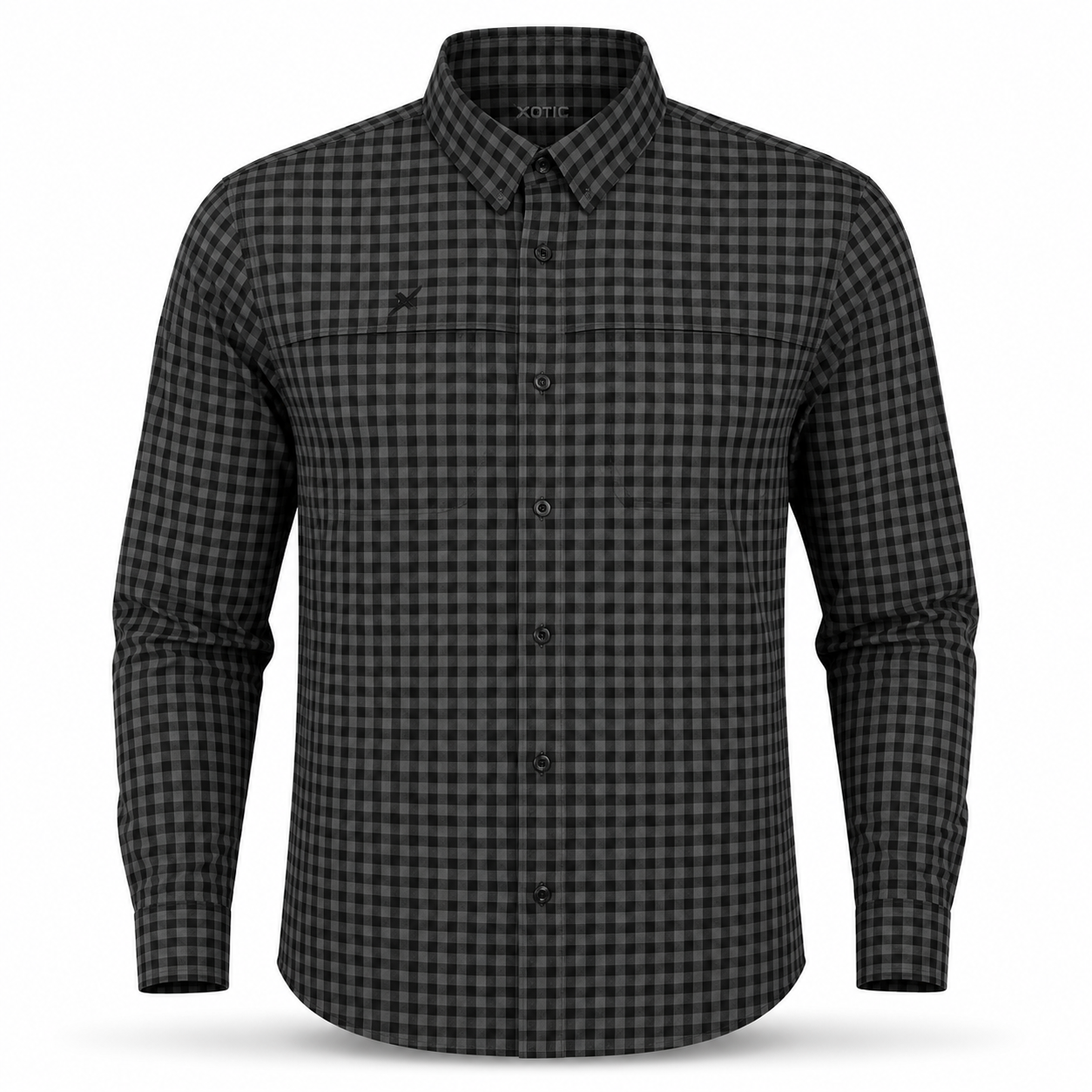 Long Sleeve Patterned Lifestyle Button Down w/ REPEL-X