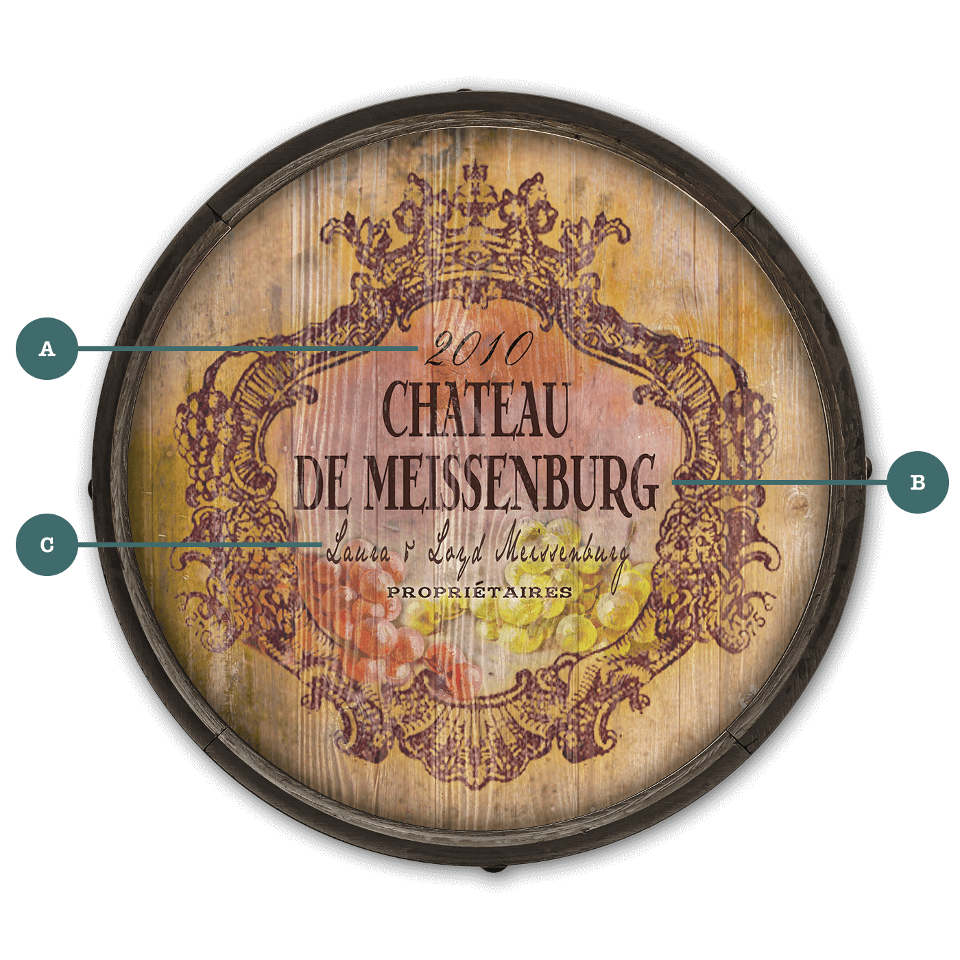 Chateau de Meissenburg - Barrel End Wall Art