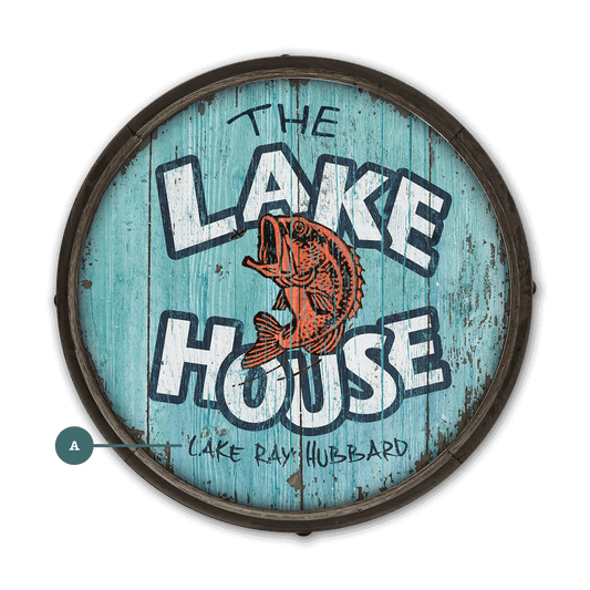 The Lake House - Barrel End Wall Art