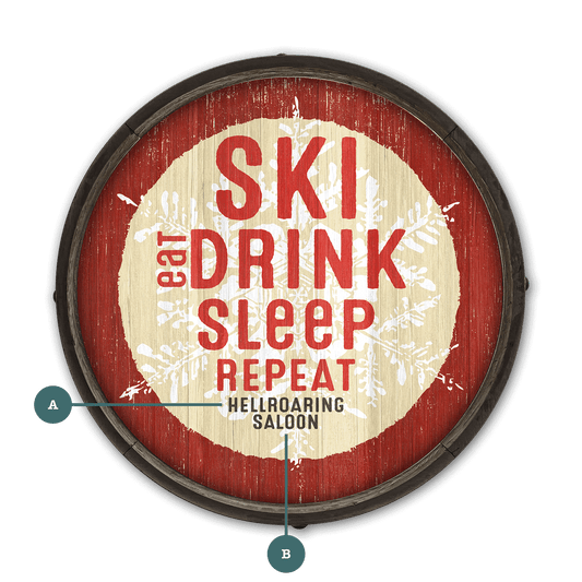 Après-Ski Essentials - Barrel End Wall Art