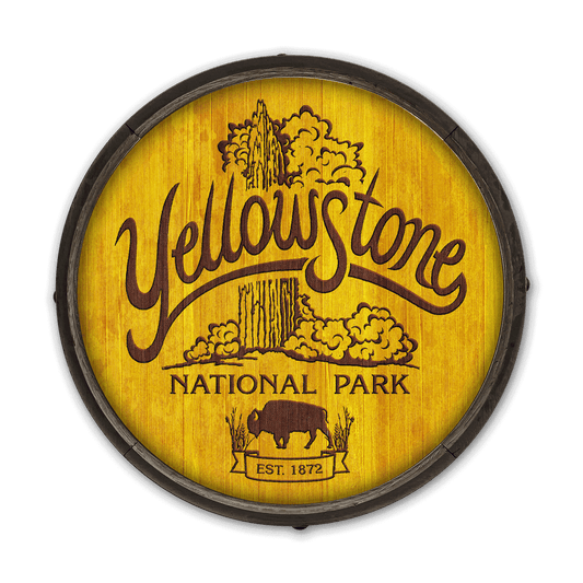 Yellowstone National Park - Barrel End Wall Art
