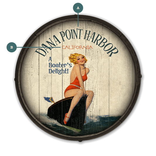 A Boater's Delight - Barrel End Wall Art