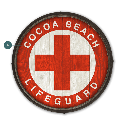 Lifeguard Sign - Barrel End Wall Art