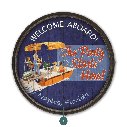 Welcome Aboard: Location Only - Barrel End Wall Art