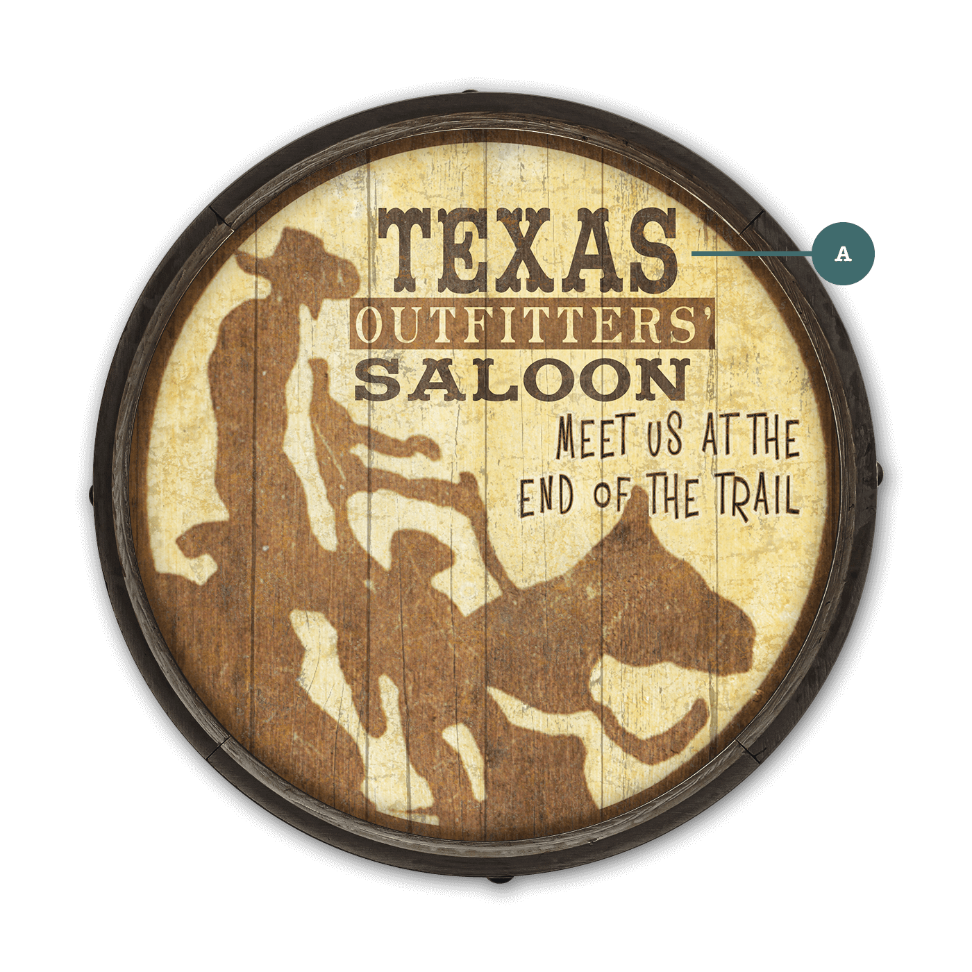 Meet Us at the End of the Trail - Barrel End Wall Art