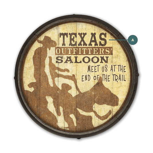 Meet Us at the End of the Trail - Barrel End Wall Art