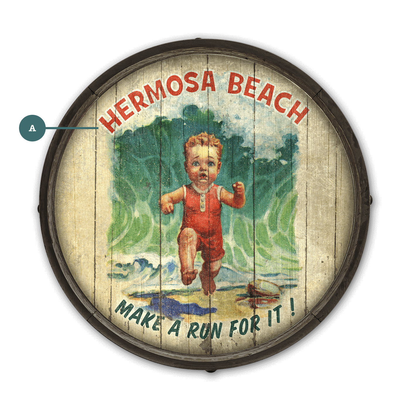 Make a Run For It! - Barrel End Wall Art