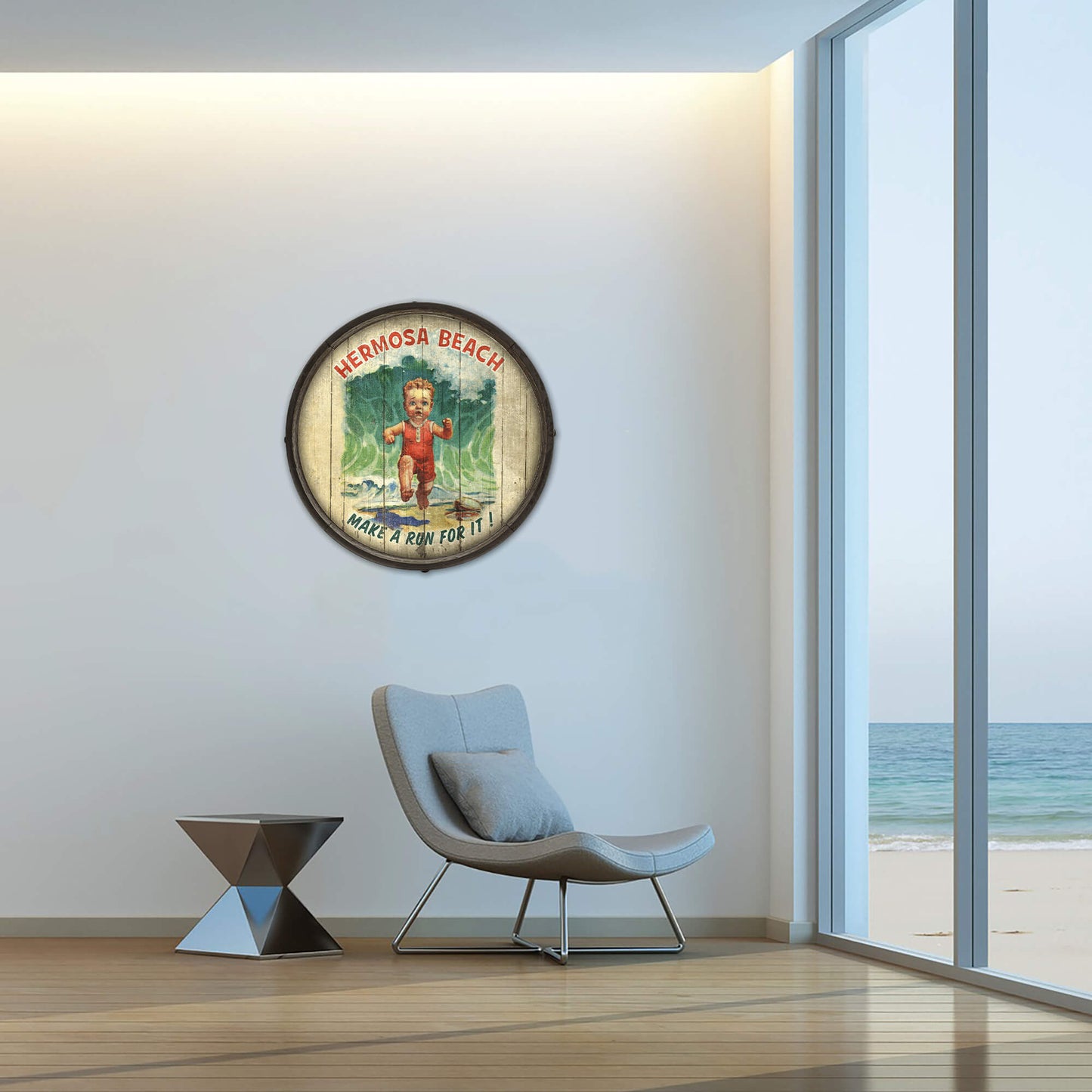 Make a Run For It! - Barrel End Wall Art