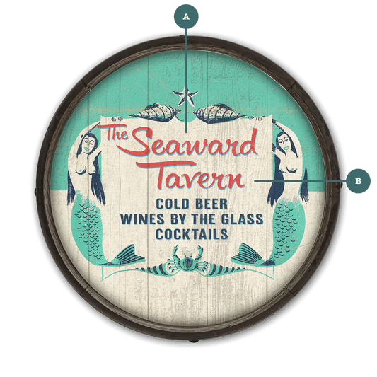 Mermaid Tavern - Barrel End Wall Art