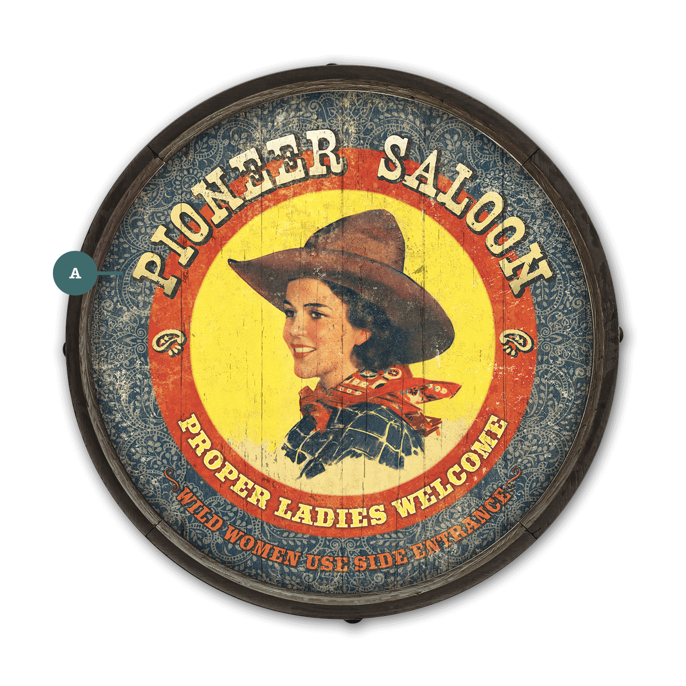 Proper Ladies Welcome - Barrel End Wall Art
