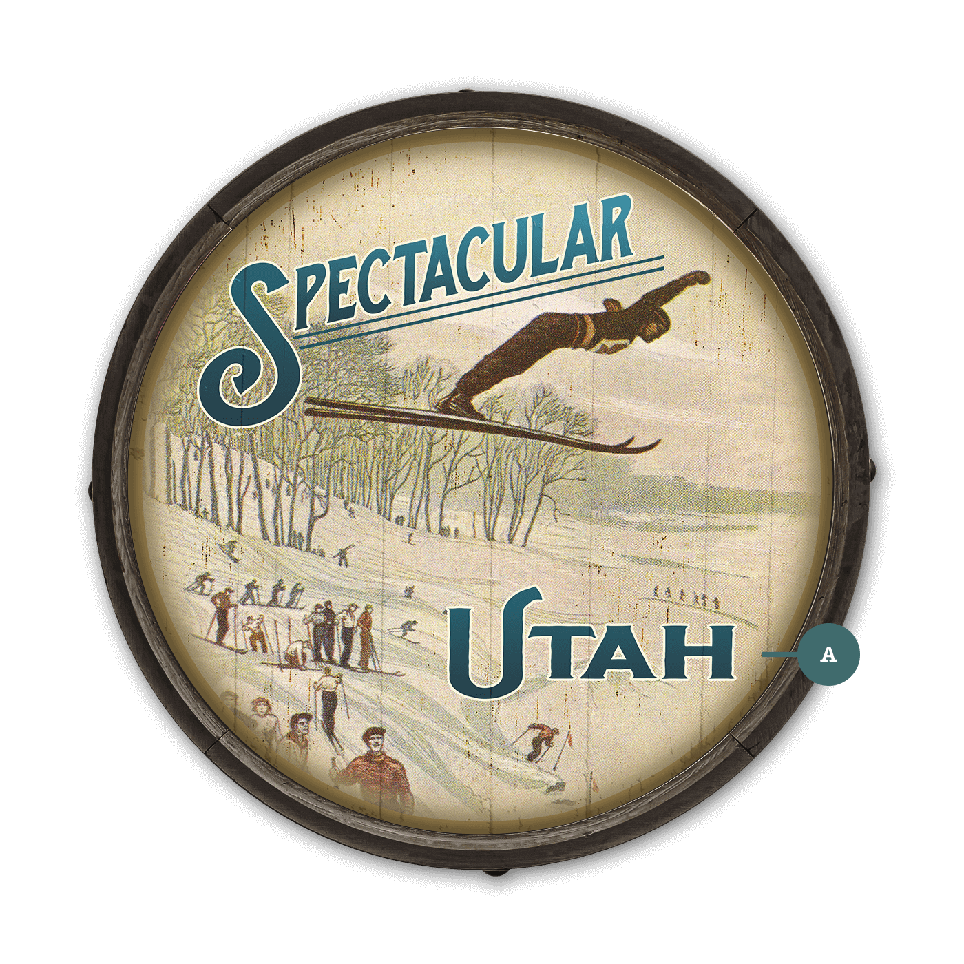 Spectacular Ski Jumper - Barrel End Wall Art