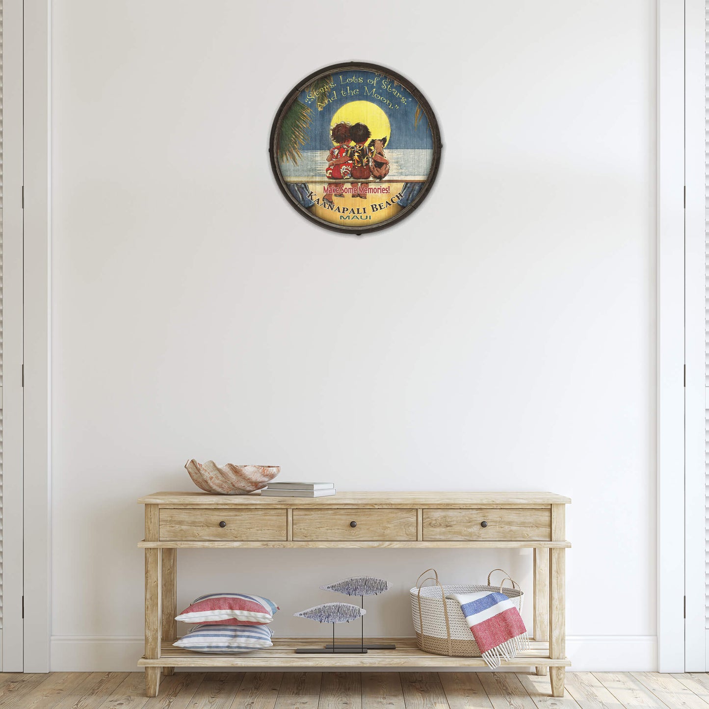 Stars and the Moon: Tropical - Barrel End Wall Art