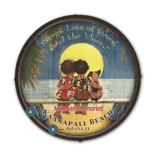 Stars and the Moon: Tropical - Barrel End Wall Art