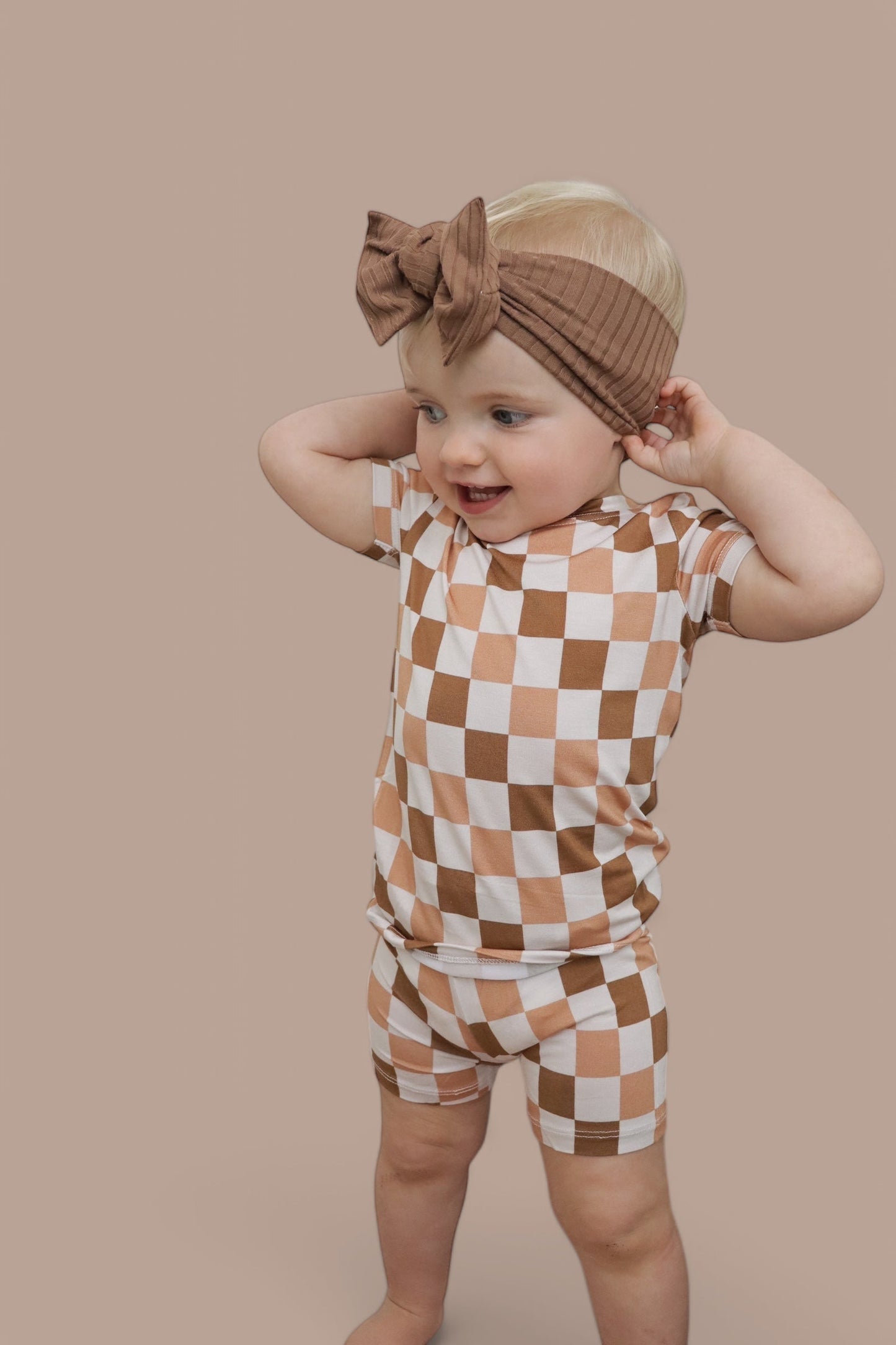 CHESTNUT CHECKERS DREAM SHORT SET