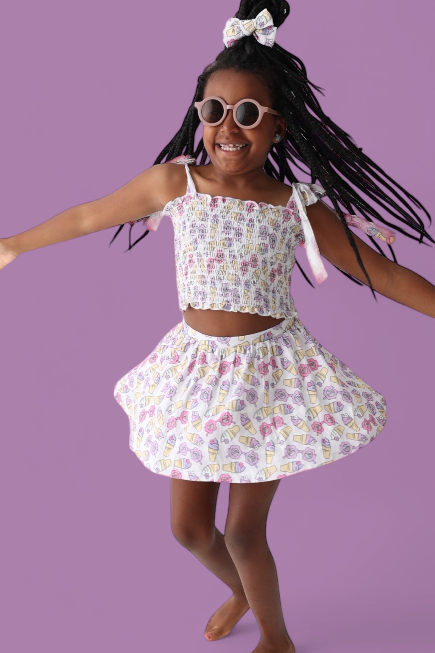 SWEET SUMMER DREAM SMOCKED SKORT SET