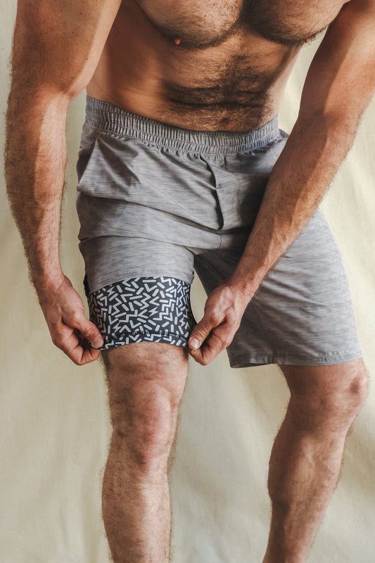 The Junk Trunks | Grey Ball Hammock® 9 Inch Athletic Shorts