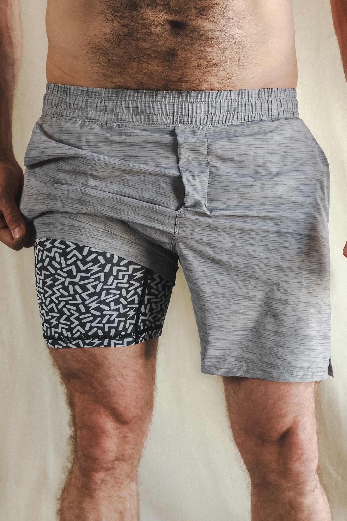 The Junk Trunks | Grey Ball Hammock® 7 Inch Athletic Shorts
