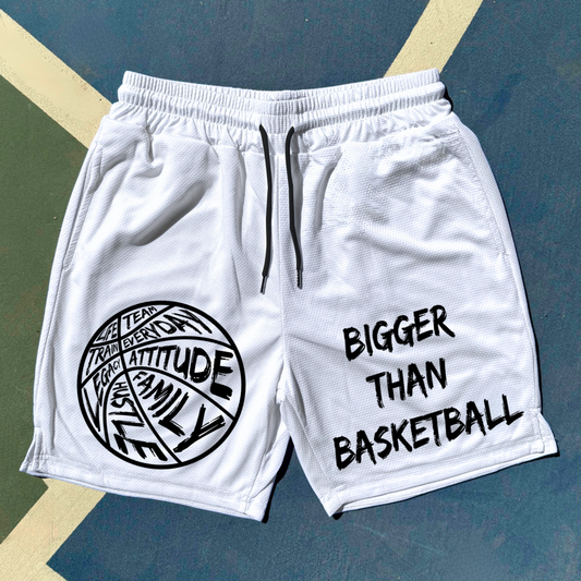 Bigger Than Basketball - Shorts - White