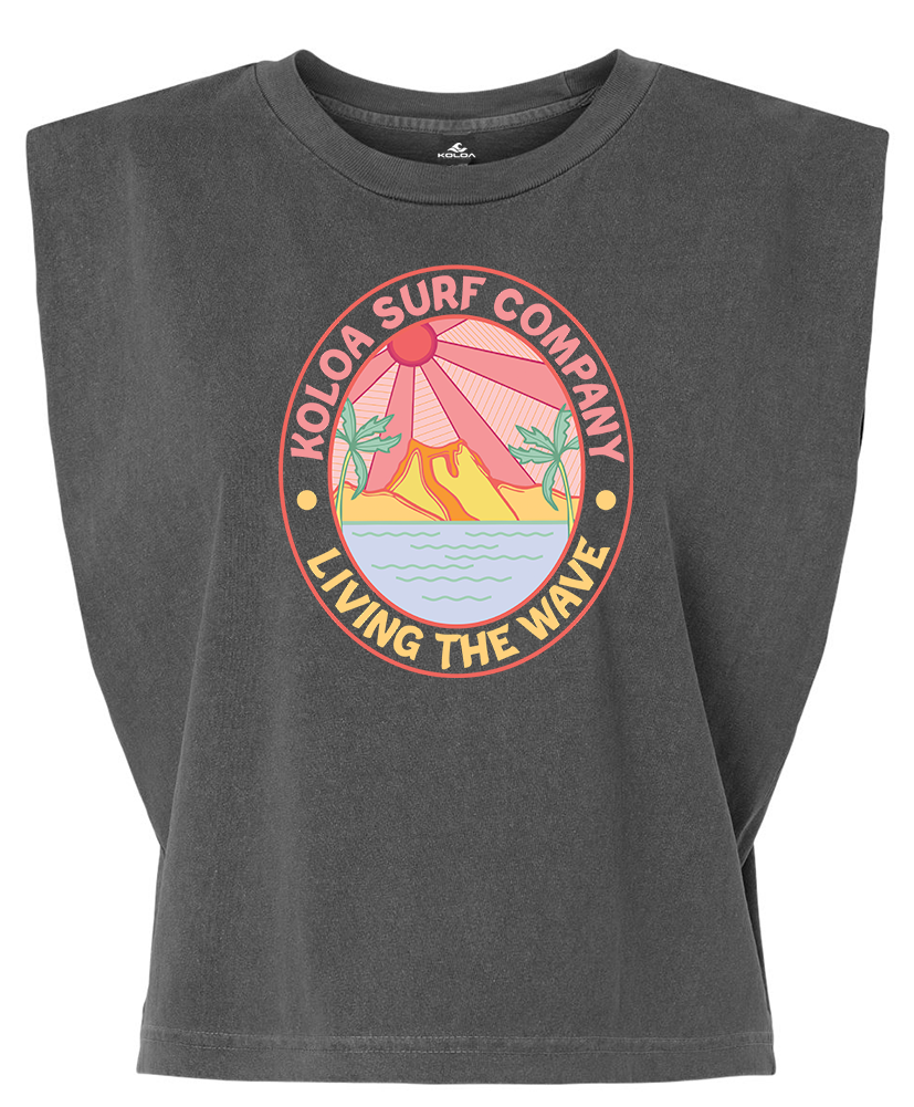 Koloa Vibrant Volcano Heavyweight Muscle Tank