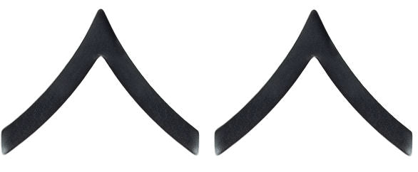 U.S. Army Black Metal Pin On Rank - Pair