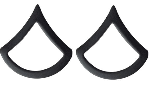 U.S. Army Black Metal Pin On Rank - Pair