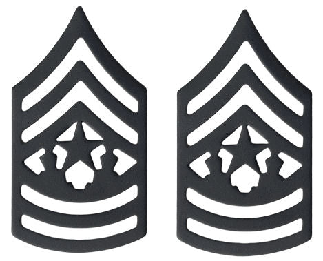 U.S. Army Black Metal Pin On Rank - Pair