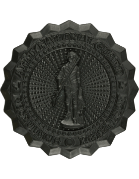 U.S. Army National Guard Recruiting and Retention Badge - Black Metal