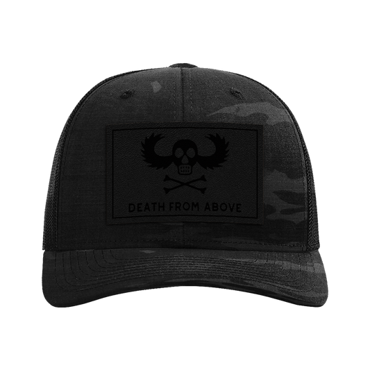 Death From Above Leather Patch Tactical Snapback
