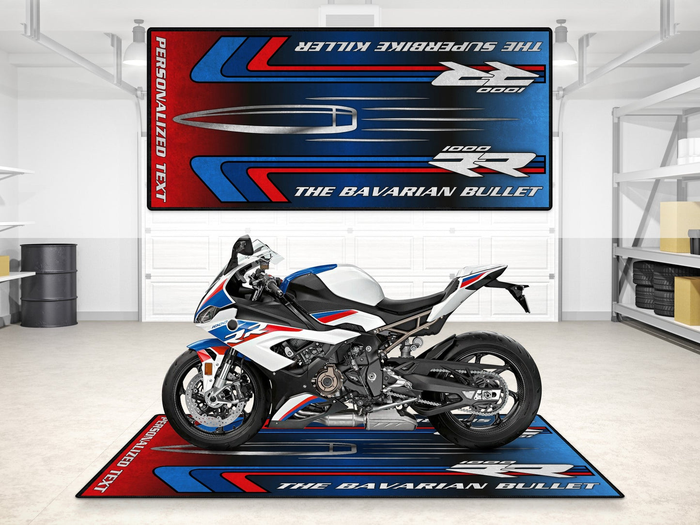 MPM Motorcycle Mat for BMW S1000RR "The Bavarian Bullet" - MM7244