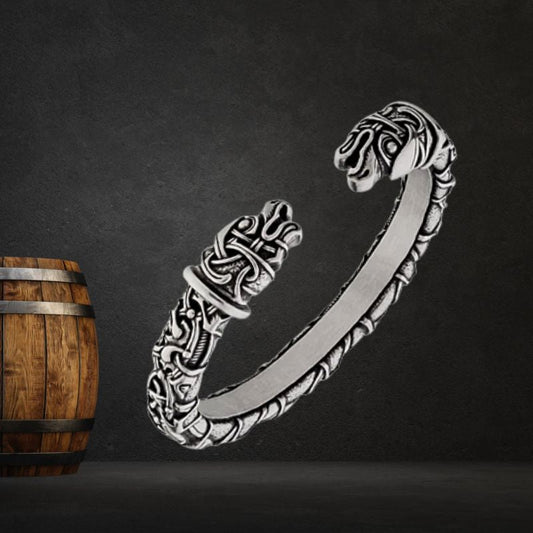Viking Arm Ring With Odin's Ravens Hugin & Munin