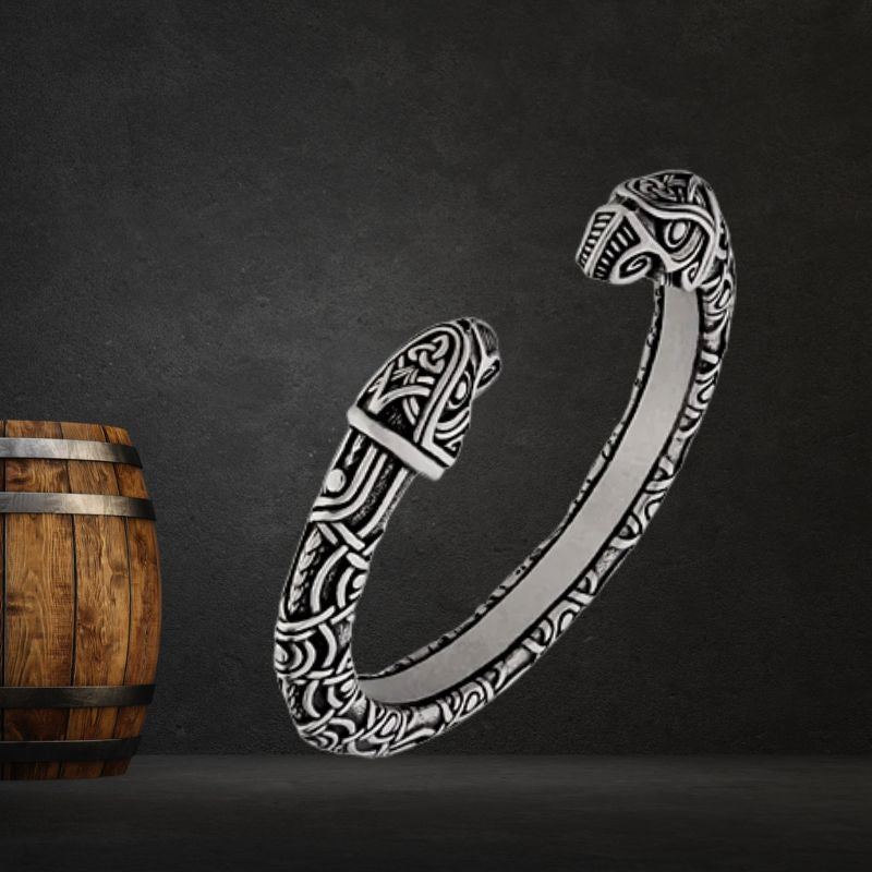 Viking Arm Ring With Odin's Ravens Hugin & Munin