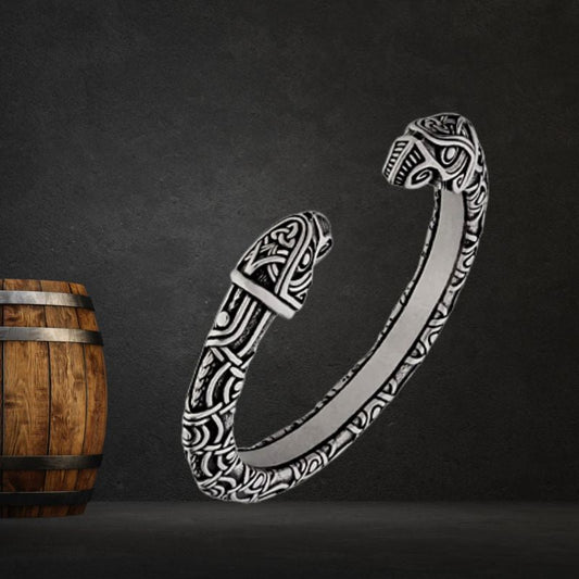 Viking Arm Ring With Odin's Ravens Hugin & Munin